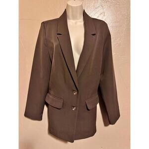 NWT Old Navy Brown with Pockets 2 Button Front Women's Blazer Size M